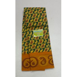 Madurai Sungudi Sarees - Double side thread border with fancy prints